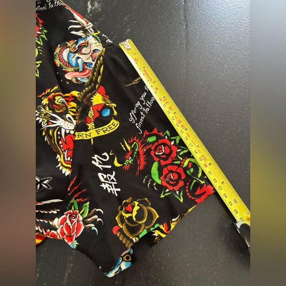 ED HARDY Bold Graphic Tattoo Men’s Short Sleeve Shirt,Skull,Rose,Tiger, Iconic,M - Picture 12 of 16